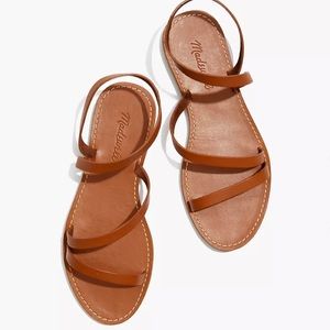 Madewell Boardwalk anklet-strap sandal in leather